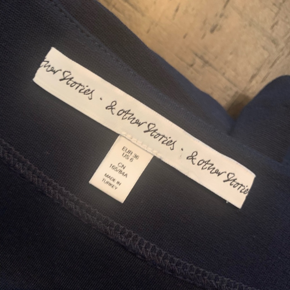 & Other Stories Navy Shirt Dress (6)